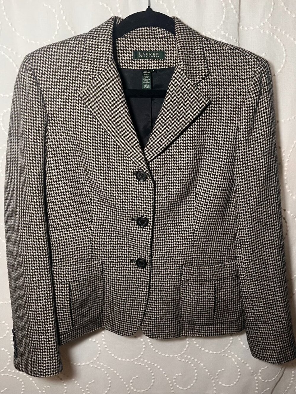 LAUREN Ralph Lauren Houndstooth Blazer Jacket size 6